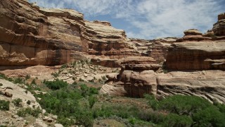 5.5K aerial stock footage fly through Grand Gulch canyon, Grand Gulch Primitive Area, Utah Aerial Stock Footage | AX136_089E