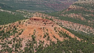 5.5K aerial stock footage of circling the top of a butte, Manti-La Sal National Forest, Utah Aerial Stock Footage | AX136_190E