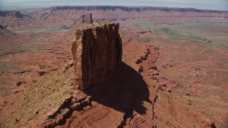 5.5K aerial stock footage approach buttes in the desert, Moab, Utah Aerial Stock Footage | AX137_141E