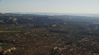 5.5K aerial stock footage of part of Taylor Canyon in Canyonlands National Park, Utah Aerial Stock Footage | AX138_125