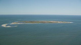 AX144_122 - 5.5K aerial stock footage flying by Muskeget Island, Nantucket, Massachusetts