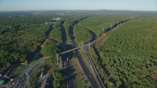 Power Lines Aerial Stock Footage