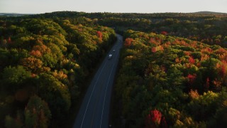 Road Tracking For VFX Vehicles Aerial Stock Footage