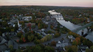 Augusta, ME Aerial Stock Footage