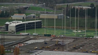 5.5K aerial stock footage of Topgolf course flyby, Hillsboro, Oregon Aerial Stock Footage | AX155_003