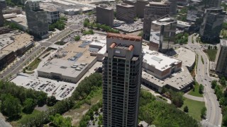 4.8K aerial stock footage orbiting Park Avenue Condominiums, Buckhead, Georgia Aerial Stock Footage | AX36_062