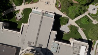 4.8K aerial stock footage tilting up from Downtown Connector revealing Georgia State Capitol, Atlanta Aerial Stock Footage | AX36_101