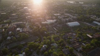 AX39_051 - 4.8K aerial stock footage of Georgia Institute of Technology campus, Atlanta, Georgia