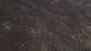 5K aerial stock footage fly over scorched slopes of the Santa Monica Mountains, California Aerial Stock Footage | AX42_002