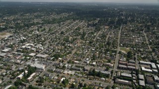 5K aerial stock footage of suburban residential neighborhoods, Edmonds, Washington Aerial Stock Footage | AX45_122