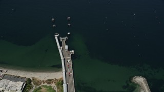 5K aerial stock footage of a bird's eye view of the Edmonds Passenger Terminal, Edmonds, Washington Aerial Stock Footage | AX45_124