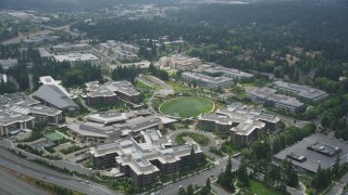 Office Buildings Aerial Stock Footage