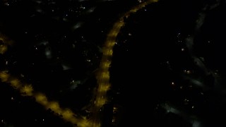 AX51_098 - 5K aerial stock footage bird's eye view of residential neighborhoods and city streets in Rainier Valley, Seattle, Washington, night