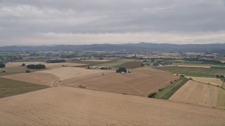 5K aerial stock footage of farms and farm fields in Hillsboro, Oregon Aerial Stock Footage | AX56_006