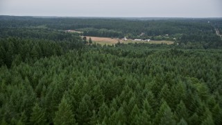 5K aerial stock footage fly over the fields of a small farm in Gig Harbor, Washington Aerial Stock Footage | AX58_038E