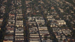 5K aerial stock footage of apartment buildings and suburban homes in Glendale, California Aerial Stock Footage | AX64_0065