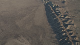 4K aerial stock footage Bird's eye view of the San Andreas Fault in Southern California Aerial Stock Footage | AX70_044