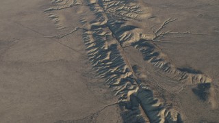 4K aerial stock footage Bird's eye of the San Andreas Fault, Southern California Aerial Stock Footage | AX70_046