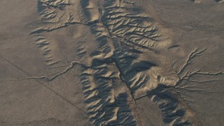 4K aerial stock footage Bird's eye of San Andreas Fault, Southern California Aerial Stock Footage | AX70_047