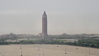 5.1K aerial stock footage of the Jones Beach monument, Wantagh, Long Island, New York Aerial Stock Footage | AX71_014