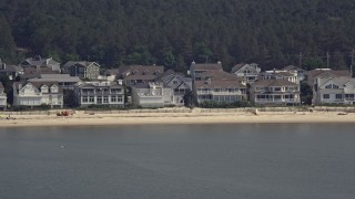 AX72_033 - 5.1K aerial stock footage of beachfront property in Lewes, Delaware