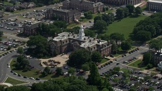 AX72_069 - 5.1K aerial stock footage of the Delaware State Capitol in Dover, Delaware