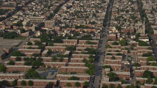 5.1K aerial stock footage of public housing apartments and Gough Street in Baltimore, Maryland Aerial Stock Footage | AX73_087