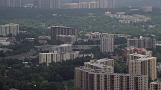 4.8K aerial stock footage of apartment buildings in Alexandria, Virginia Aerial Stock Footage | AX74_021E