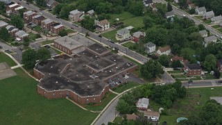 4.8K aerial stock footage of Furley Elementary School in Baltimore, Maryland Aerial Stock Footage | AX78_123