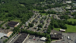 4.8K aerial stock footage approaching town houses in Trenton, New Jersey Aerial Stock Footage | AX82_077