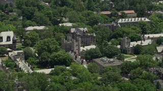 4.8K aerial stock footage of Mathey College at Princeton University, New Jersey Aerial Stock Footage | AX83_017