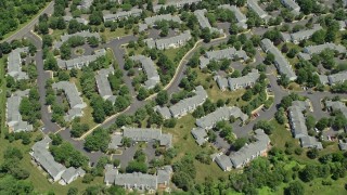 4.8K aerial stock footage of a bird's eye view of apartment buildings in Somerset, New Jersey Aerial Stock Footage | AX83_046