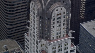 4K aerial stock footage of orbiting the Chrysler Building, Midtown Manhattan, New York City Aerial Stock Footage | AX86_043