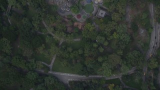 4K aerial stock footage Bird's eye view over 7th Avenue, Central Park, Midtown Manhattan, New York Aerial Stock Footage | AX87_119