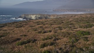 5K aerial stock footage approach and fly over coastal cliffs, Big Sur, California Aerial Stock Footage | AXSF03_080