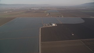 5K aerial stock footage of a vast landscape farm fields in Salinas, California Aerial Stock Footage | AXSF03_113