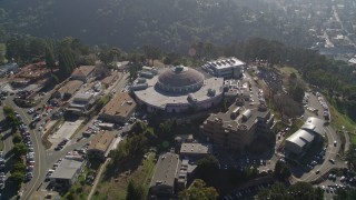 5K aerial stock footage orbit Advanced Light Source science facility at Lawrence Berkeley National Laboratory, Berkeley, California Aerial Stock Footage | AXSF08_008