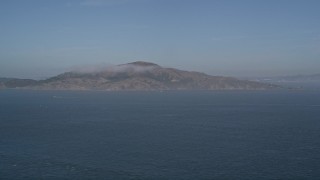 5K aerial stock footage of panning across Angel Island, San Francisco Bay, San Francisco, California Aerial Stock Footage | AXSF09_051