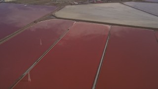 5K aerial stock footage pan across salt marshes in Newark, California Aerial Stock Footage | AXSF11_013