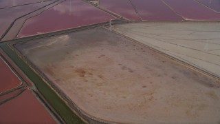 5K aerial stock footage of a reverse view salt marshes, Newark, California Aerial Stock Footage | AXSF11_014