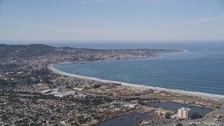 5K aerial stock footage of the Monterey Peninsula and Monterey coastal community, Monterey, California Aerial Stock Footage | AXSF15_119