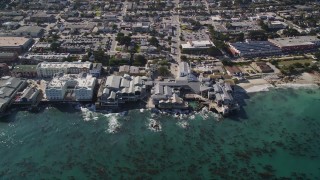 5K aerial stock footage flyby the Monterey Bay Aquarium, Monterey, California Aerial Stock Footage | AXSF16_009