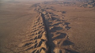 AXSF17_040 - 5K aerial stock footage tilt down to a bird's eye of the San Andreas Fault, San Luis Obispo County, California