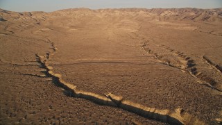 5K aerial stock footage of passing the Carrizo Plain and Temblor Range, San Luis Obispo County, California Aerial Stock Footage | AXSF17_043