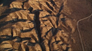 5K aerial stock footage tilt from bird's eye of San Andreas Fault to a wider view, San Luis Obispo County, California Aerial Stock Footage | AXSF17_048