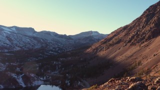 4K stock footage aerial video wide view of mountain valley at sunset, Inyo National Forest, California Aerial Stock Footage | CAP_015_033