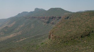 HD stock footage aerial video of passing by mountains in Zimbabwe Aerial Stock Footage | CAP_026_096