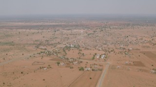 HD stock footage aerial video of a wide view of an African village in Zimbabwe Aerial Stock Footage | CAP_026_108