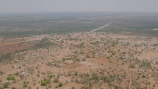 HD stock footage aerial video of flying over an African village in Zimbabwe Aerial Stock Footage | CAP_026_114