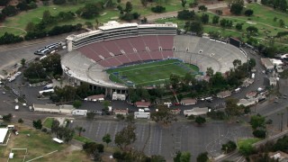 College Sports Aerial Stock Footage